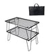 thumbnail image 5 of Mesa plegable de malla, parrilla de carbón, mesa de red para barbacoa, para senderismo, fiesta, pesca Mesas de 2 piezas, 5 of 8