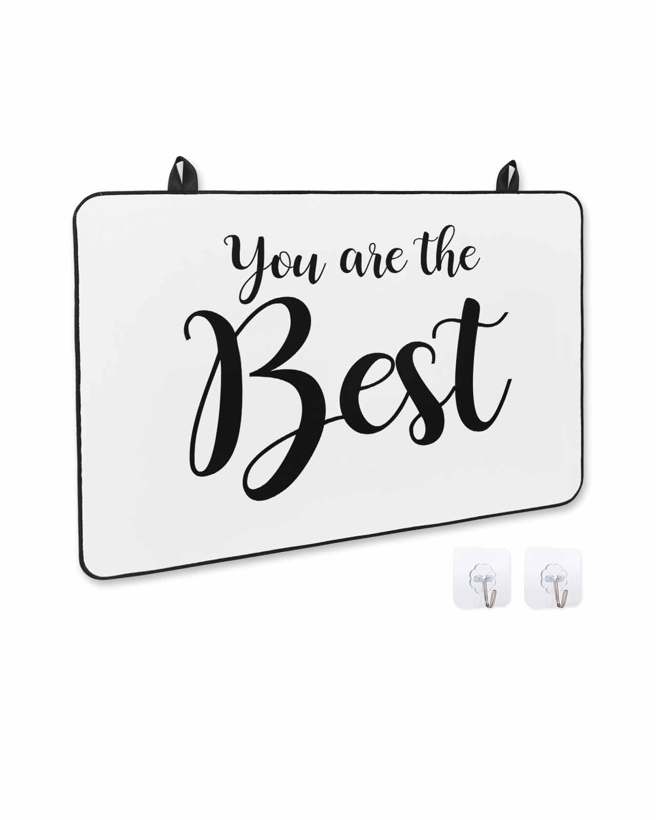 nqOlkjepod Large Induction Cooktop Protector Mat 24"x21", You Are The Best Stove Top Covers for Electric Stove, Black Words Decorative Stove Burner Cover Mats, Glass Top Stove Cover