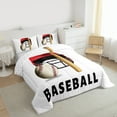 thumbnail image 3 of Homewish Gamer Baseball Boy 3 Pieces Queen Comforter Set,Sport Theme Ultra Soft Bedding Sets,Ball Gaming Bedding Comforter Set,Super Cozy Room Decor,Reversible, 3 of 8