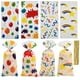 thumbnail image 1 of Nvzi 150 bolsas de celofán con lazos retorcidos para regalos de fiesta, dulces, repostería, tartas, bodas, cumpleaños (color mixto A), 1 of 5