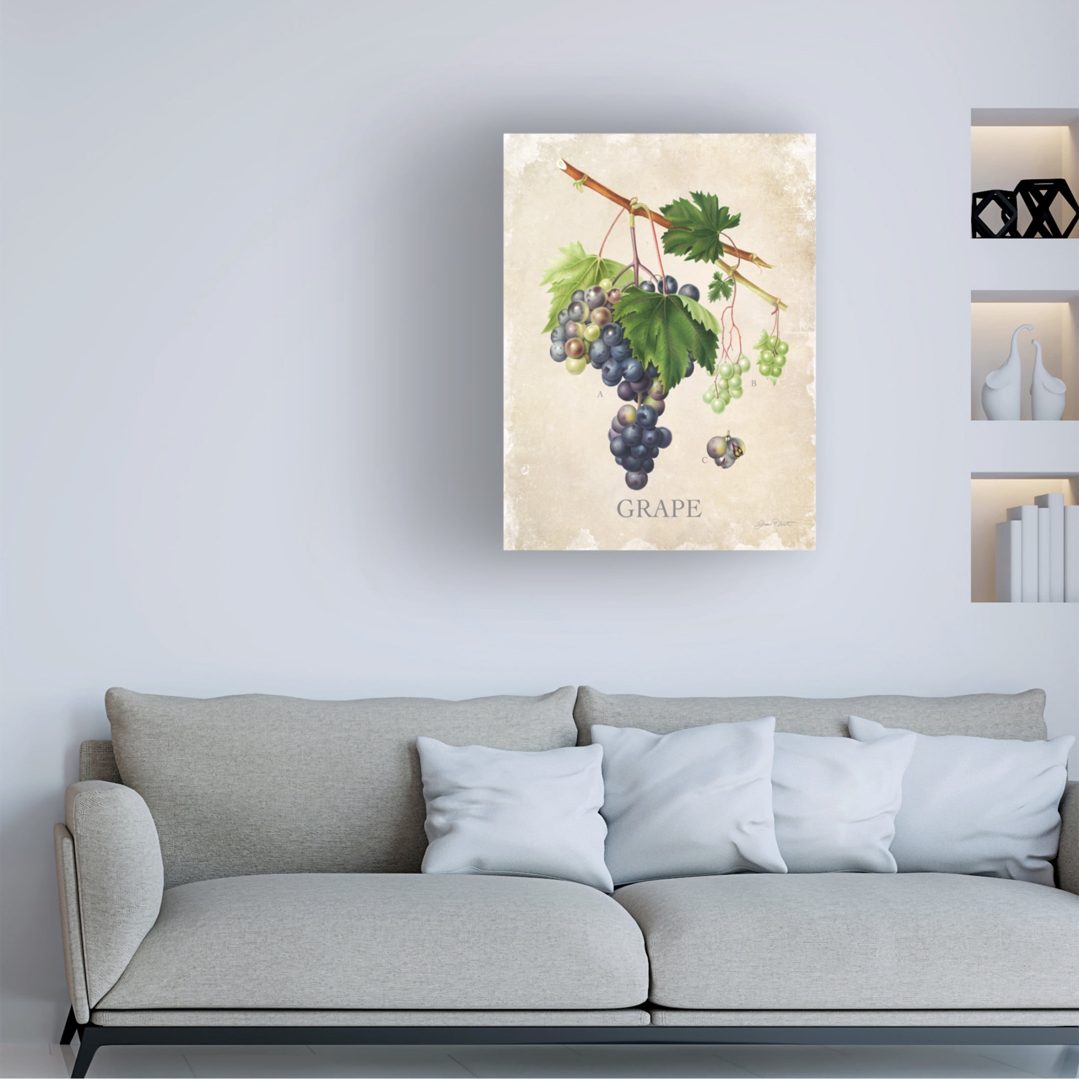Canvas Wall Art - Jean Plout 'Luscious Fruit Study C' Wall Art for Living Room, Bedroom, or Office Décor by Trademark Fine Art - 24 x 32 Inches
