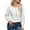 White, variant on Lovskoo Sweaters for Women Trendy V-Neck Button Long Sleeved Sweater Dough Twists Pullover Sweater Olive Green