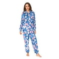 thumbnail image 2 of FORMRS Onesies Pajama for Adults Unisex Hoodie Winter Jumpsuit One Piece Sleepwear, Sizes S-2XL, Blue Daisy, 2 of 7