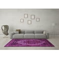 thumbnail image 3 of Ahgly Company Indoor Square Persian Purple Traditional Area Rugs, 5' Square, 3 of 4