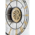 thumbnail image 3 of CC Home Furnishings 39.25" Black and Bronze Concentric Round Framed Wall Clock with Exposed Center, 3 of 3