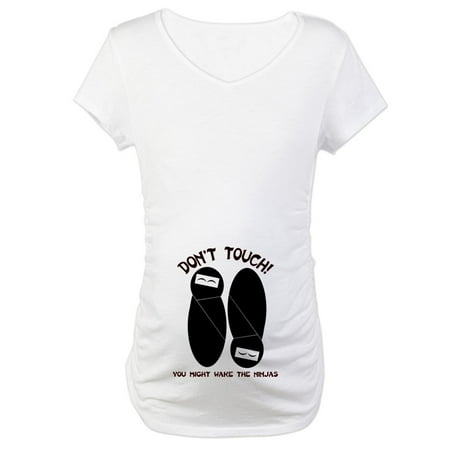 

CafePress - Ninja Twins Maternity T Shirt - Cotton Maternity T-shirt Cute & Funny Pregnancy Tee