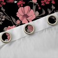 thumbnail image 4 of Homewish Black Pink Flower Curtains Pack of 2 (42x84 Each) for Female, Retro Rustic Plant Curtains Blackout, Groovy Daisy Bedroom Curtains, Living Room Curtains Decor, 4 of 6