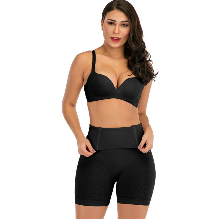 Shapewear for Women Tummy Control High Waist Panty Compression Shorts Waist  Trainer Body Shaper, Beige, M 