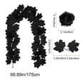 thumbnail image 3 of Fall Halloween Decoration for Home Indoor Outdoor Clearance Under $5.00!Halloween Dark-Themed Ornament Artificial Maple Leaf Thanksgiving Wall Hanging Artificial Maple Leaf With Black Wicker, 3 of 7