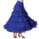 thumbnail image 5 of Faldas completas para baile de salón flamenco, vals del vientre, vestido para mujeres y niñas Azul, 5 of 7