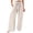 Beige, variant on Honeeladyy Wide Leg Pants for Women,Women's Casual Pants Elastic Waist Drawstring Long Pants With Pocket
