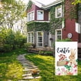 thumbnail image 6 of Qocolhg Easter Bunny/Egg/Gnome with Rabbit Themed Garden Flag 12x18 Double Sided, Funny Bunny Floral Small Yard Flag Easter Egg Banner for Easter Holiday Farmhouse Yard Outdoor Decorations, 6 of 7