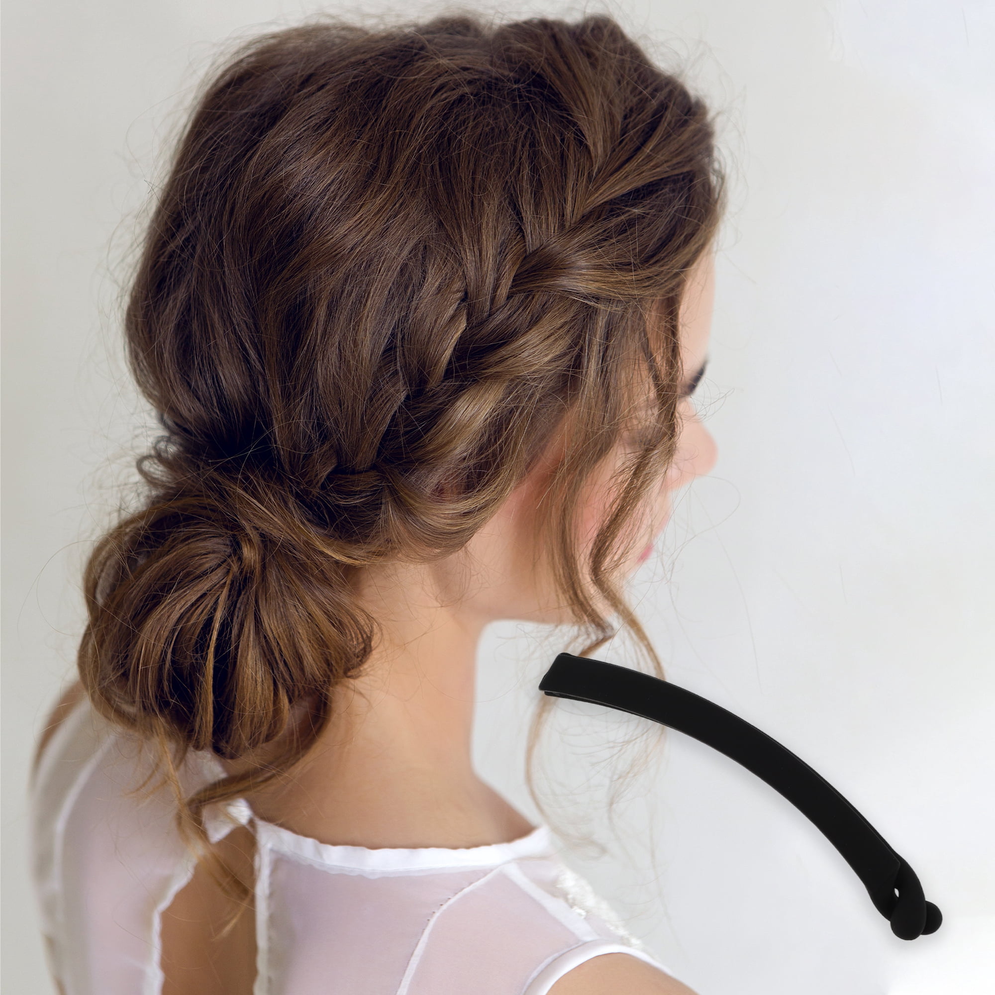 Unique Bargains Fashion Elegant Hair Clips Hairdo Clip for Women Girls Black