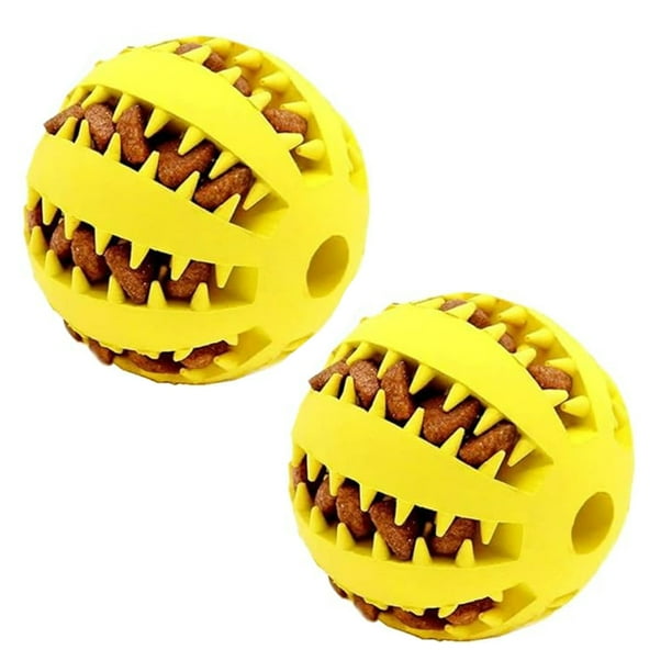 Pelota para Perros de Caucho ELEMENT RESOURCES Pack 2 Pz amarilla