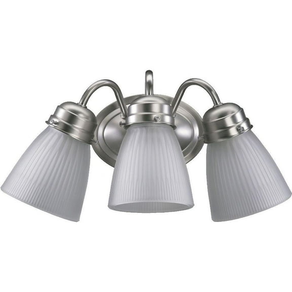 3 Light Wall Mount in Style 14.5 inches Wide By 7.75 inches High-Satin Nickel Finish-Satin Glass Color Bailey Street Home 183-Bel-3399865