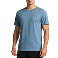 thumbnail image 2 of Men's Plus Size T Shirt Quick Dry Crewneck Short Sleeve Shirts for Men Ice Silk Loose Athletic Tee for Gym Workout Summer Casual Tops, 2 of 9