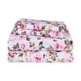 thumbnail image 2 of Traditional Floral Botanical Cotton Sheet Set, Full, Floral White - Blue Nile Mills, 2 of 9