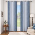 thumbnail image 5 of Ombre Bule Wavy Line Blackout Curtains 84 Inch Length,2 Panels,Grommet,Room Darking Thermal Insulated Window Drapes For Bedroom, 5 of 8