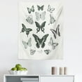 thumbnail image 1 of Animal Tapestry, Spring Arrangement of Hand Drawn Butterflies Modern Realistic Art, Fabric Wall Hanging Decor for Bedroom Living Room Dorm, 5 Sizes, Black Grey and White, by Ambesonne, 1 of 1