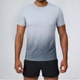 thumbnail image 6 of Men's Athletic T-Shirts Gradient Ombre Short Sleeve Crew Neck Slim Fit Workout Top Performance Quick Dry Lightweight Stretch Tee for Running Training Outdoor Bodybuilding Fitness, 6 of 9