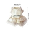 thumbnail image 3 of Spring Summer Pet Wedding Dress Party Outfit for Small Medium Dogs, Beige Apparel for Ceremonies, Celebrations, and Special Occasions, 1 Pc, by Ihhxbz, 3 of 8