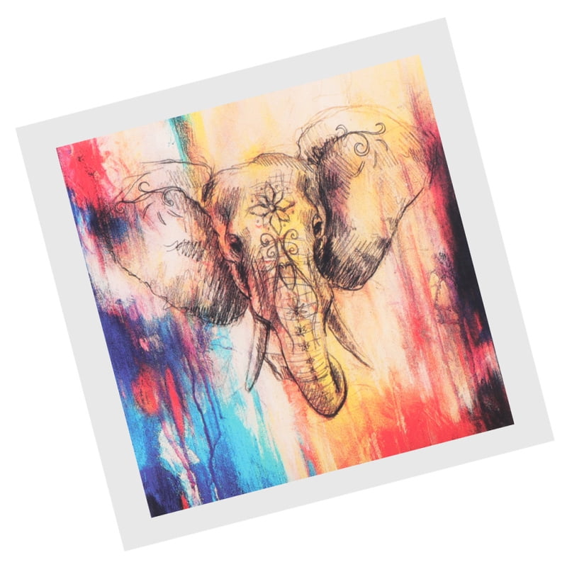 20x20cm Canvas Decorative Wall Art Painting Picture Elephant Print No Framed 