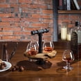 thumbnail image 4 of MyGift Industrial Pipe and Rustic Brown Wood Whiskey Flight Set with 4 Glasses, 4 of 7