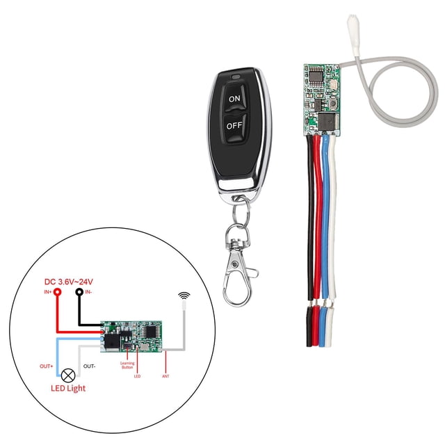 Control Remoto Inalámbrico 433 MHz Macarena Receptor para Sistema de Control de Acceso de Micro Puerta ANTENA BNCA