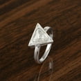 thumbnail image 4 of 0.50 CTW Natural Slice Polki Diamond Trillion Shape Valentines Day Gifts Ring 925 Sterling Silver, 4 of 5