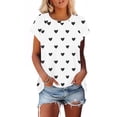 thumbnail image 2 of Summer Womens Tops 2025 Fashion Plus Size Casual Short Sleeve Round Neck Print Ladies Blouse, 2 of 9