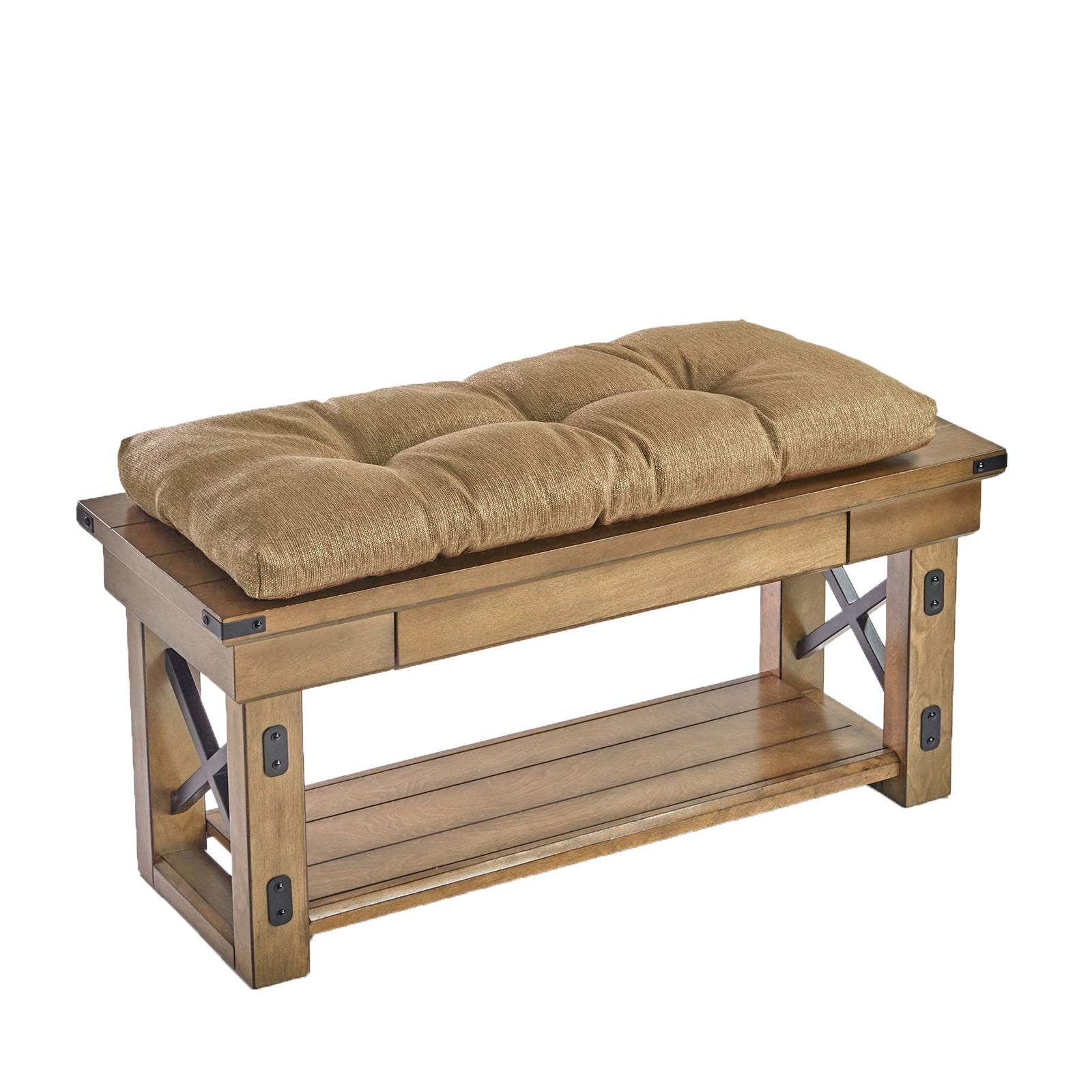 Klear Vu Gripper Omega Tufted Universal 35 inch Bench Cushion Walmart
