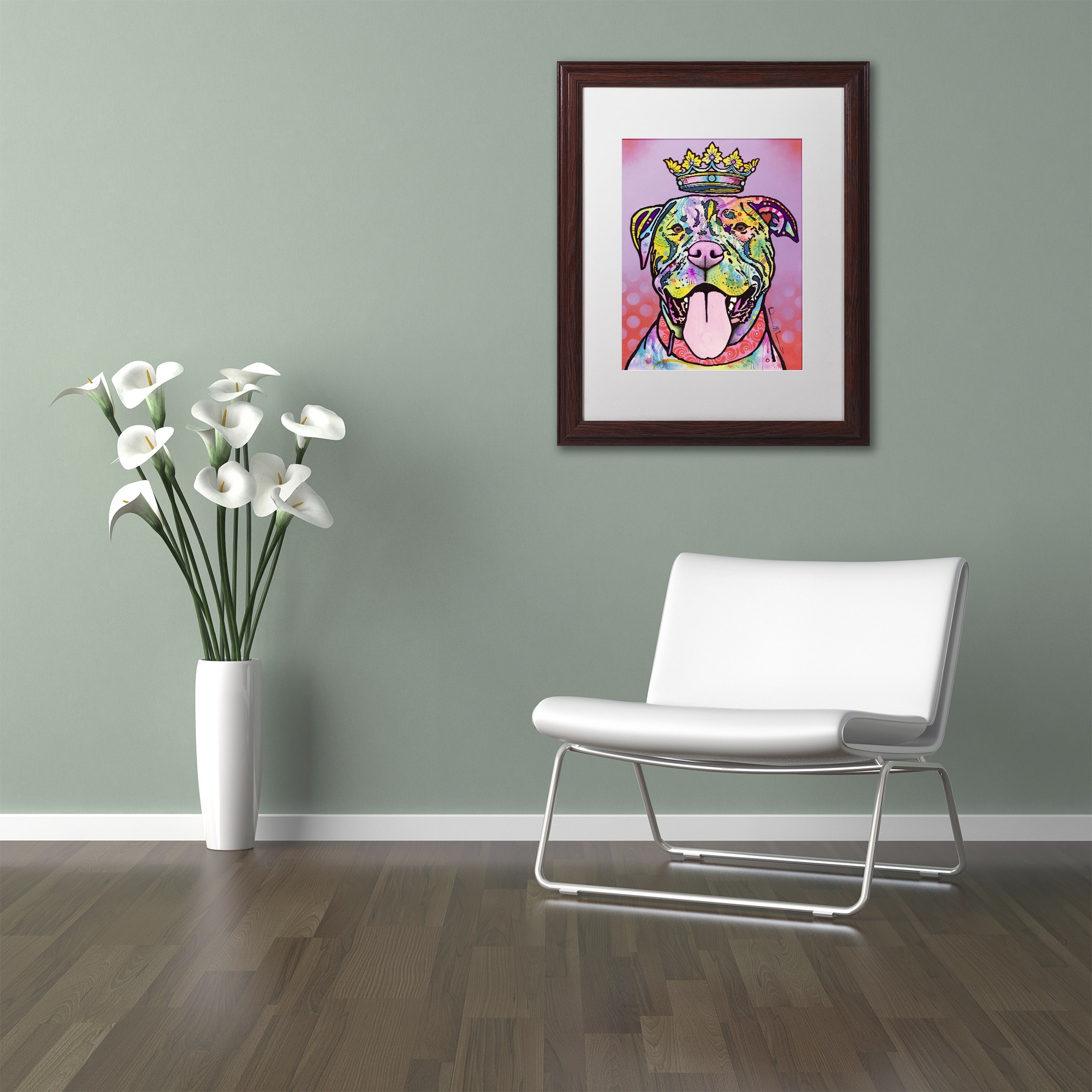 Trademark Fine Art "Imperial" Canvas Art by Dean Russo, White Matte, Wood Frame