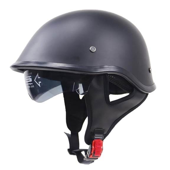 Casco abierto de medio casco para motocicleta, bicicleta, crucero, bicicleta, visera protectora UV. SG