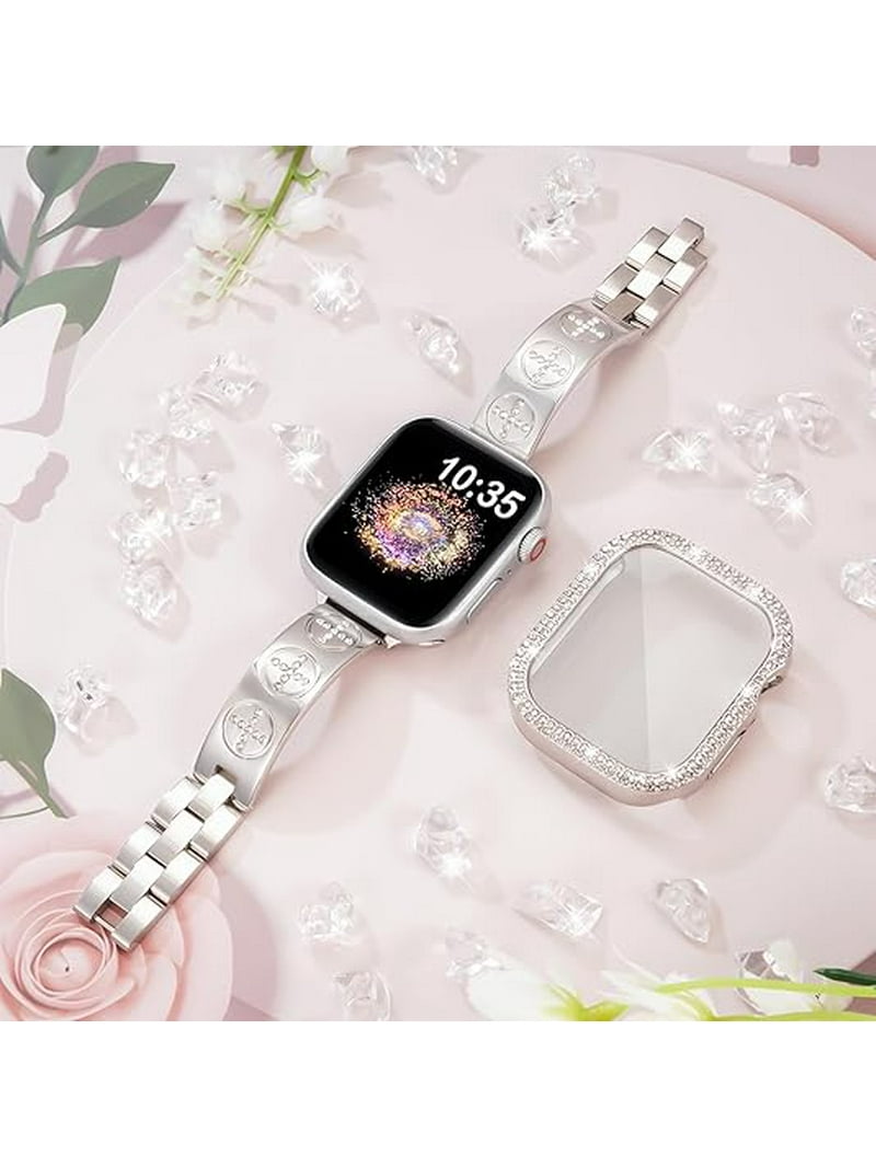 Diamond Watch Band and Case Compatible With Apple Watch Band 46mm