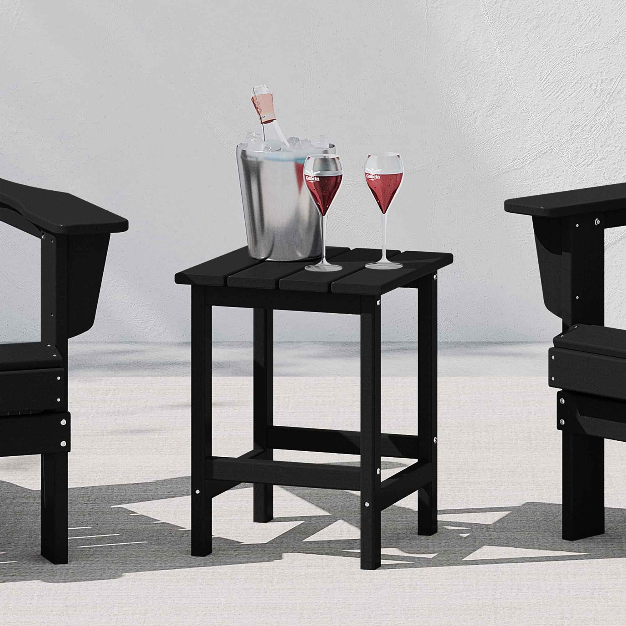 WestinTrends Outdoor Side Table, Black