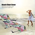 thumbnail image 3 of Soft Lounge Chair Cover Towel for Beach 75x210CM Microfiber Sunbed Towel with Side Storage Pockets  Sliding Beach Chair Cover for Pool Sun Lounger Hotel Vacation, 3 of 7