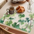 thumbnail image 3 of St. Patrick's Day Placemats Set of 4, Green Shamrocks Non-Slip Place Mats Washable Table Mats for Kitchen Dining Table Decorations Indoor/Outdoor, 3 of 9