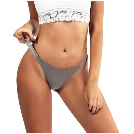 

Augper Women s Fashion Sexy Traceless Transparent Low Waist G-string Panties Thong