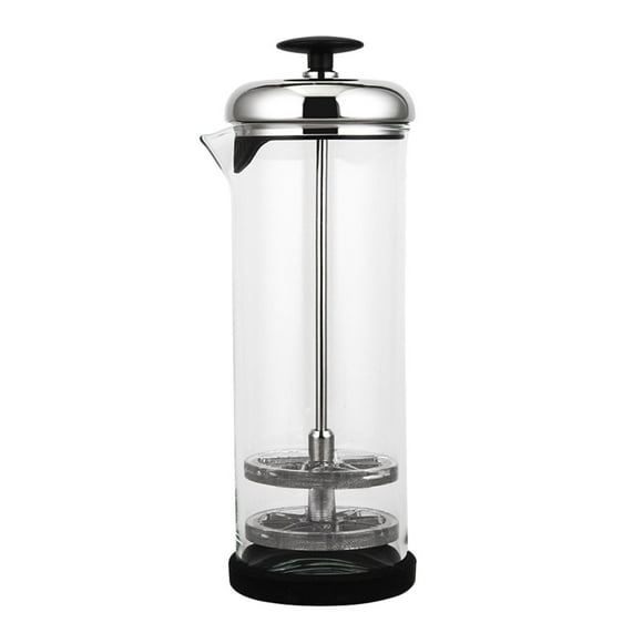 Inteprter 400ML Manual Milk Frother Double Mesh Coffee Whisk Cappuccino Foamer Creamer Juegos de servir café y té