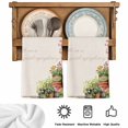 thumbnail image 5 of Spring Flowers Kitchen Towels Set of 3, Botanical Blossom Floral Pot Plants Absorbent Dish Towels for Kitchen, Microfiber Hand Towel, Quick Drying Tea Towel for Cleaning Decorative Dishcloths, 5 of 7