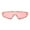 Gold Pink, variant on Runway Unique Metal Stud Shield Rimless Robotic Sunglasses Gold Yellow