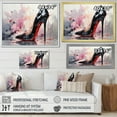 thumbnail image 4 of Designart "Stylish Red And Black High Heels Sleek Silhouette VIII" Fashion Floater Framed Canvas Wall Art, 4 of 7