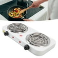 thumbnail image 1 of Electric Countertop Stove, 2000W US Plug 110V 2  Electric Hot Plate  For Apartments, 1 of 8
