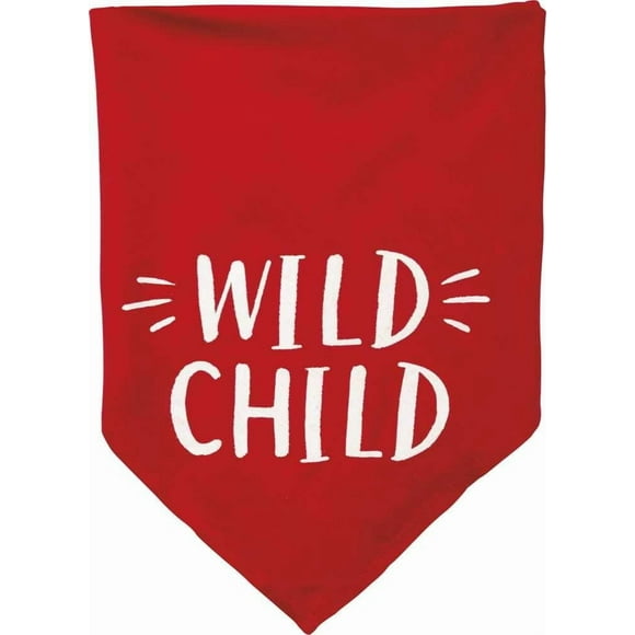 Small Red & White Wild Child Dog Pet Bandana from Primitives by Kathy