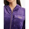thumbnail image 3 of Justice Girls Velour Hooded Full Zip, Sizes XS - XLP, 3 of 10
