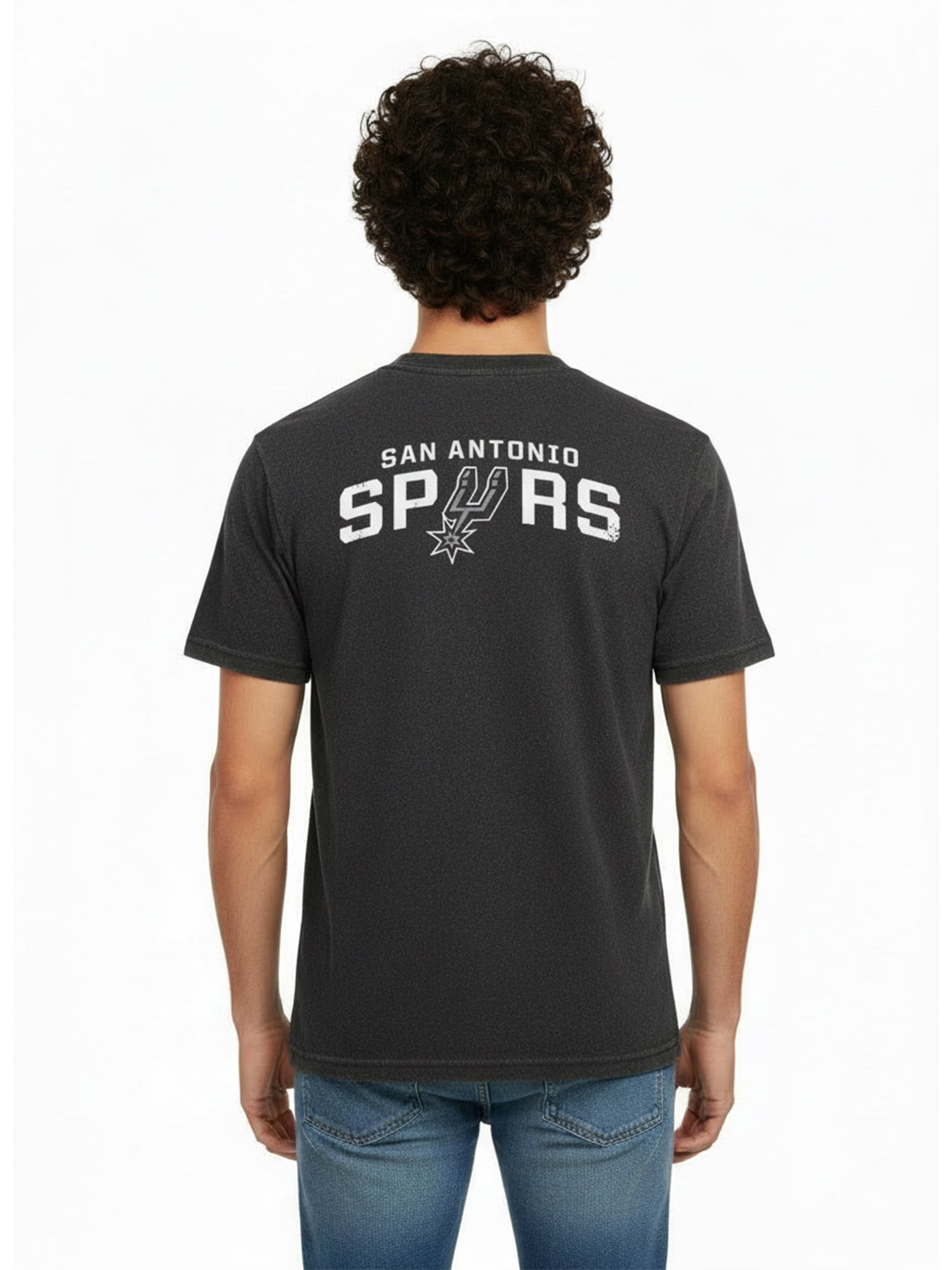 NBA San Antonio Spurs Men's & Big Men's Front & Back Boxy Fit Mineral Wash Graphic T-Shirt, Sizes XS–4XLT, 2XB–5XB