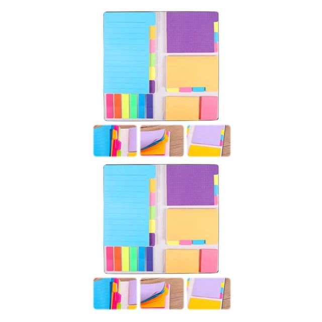 Transemion Easy To Carry Portable Notepad For On Go Note-Taking One Set Include All Paper Pad Sticky Notes 2Set