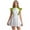 Green, variant on Womens Space Alien Costume Glitter Astronaut Robot Cosplay Outfit Flared A-line Mini Dress Green L