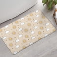 thumbnail image 2 of Beige Sun Cloud Star Pattern Bathroom Rugs Mat,Non Slip Microfiber Bathroom Rug,Rubber Backing,Soft Bathroom Mats for Bathroom Floor,Tub and Shower,17x30in(43x75cm), 2 of 5