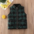 thumbnail image 4 of Douhoow Toddler Girl Sleeveless Jacket Fall Kid Zipper Plaid Waistcoat Outwear 1-6Y, 4 of 7